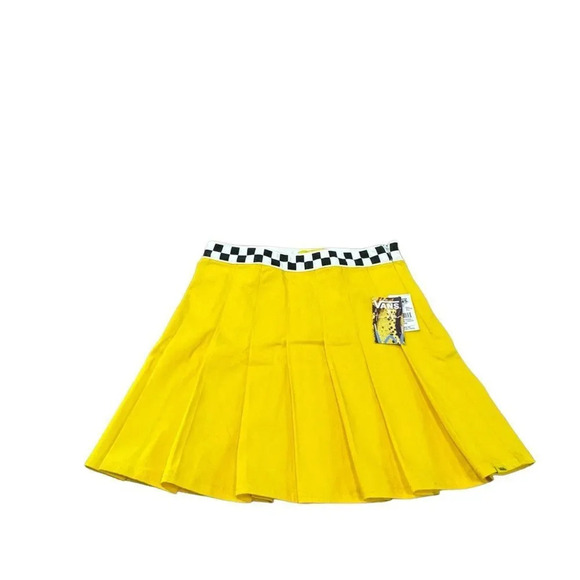 Vans X Tierra Whack pleated skirt in yellow NWT Sz 28 - Picture 7 of 9